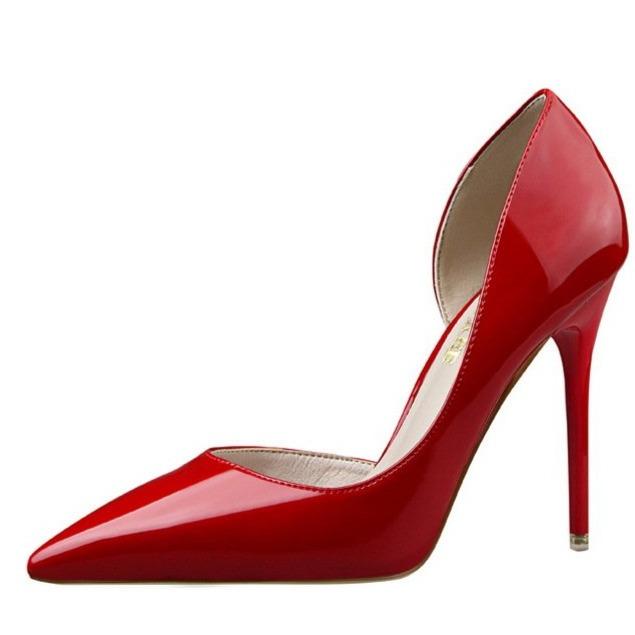 Women's solid high heels pointed closed toe stilettos