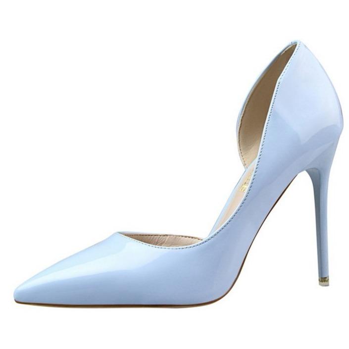 Women's solid high heels pointed closed toe stilettos