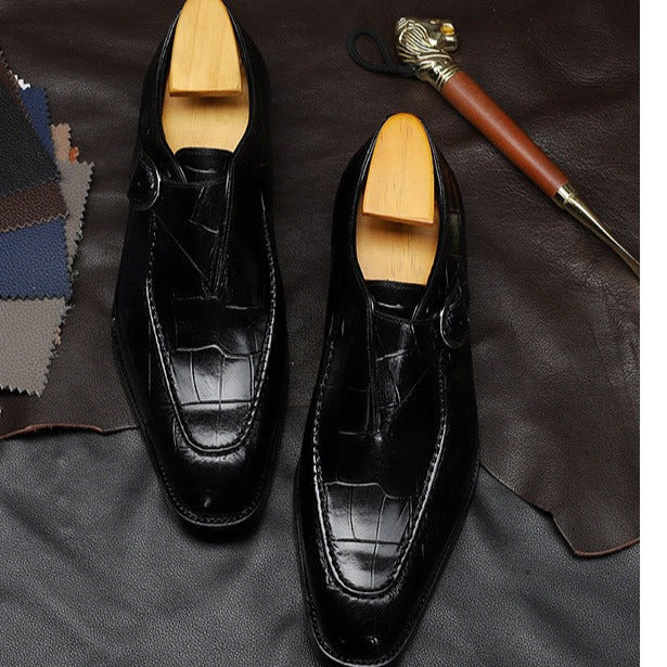 Men's strap loafers Classic business formal dress shoes