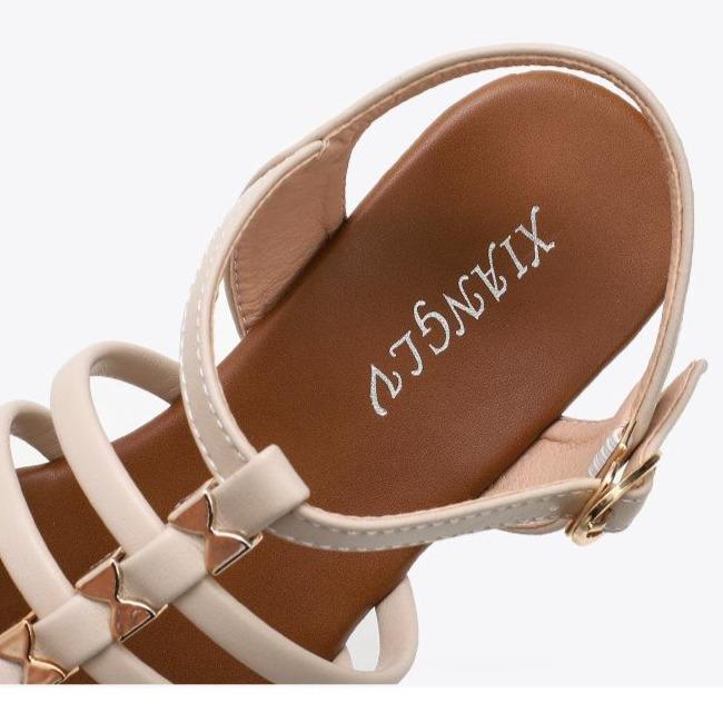 Women's low wedge buckle strap gladiator sandals