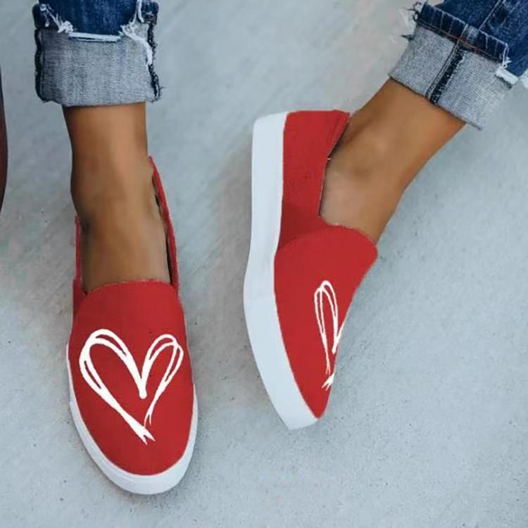 Women's printed slip on chelsea canvas platform sneakers