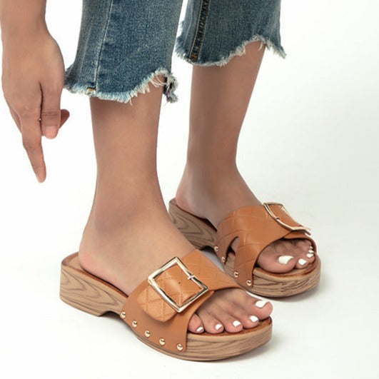Women's spring summer peep toe slippers