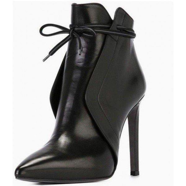 Women's sexy stiletto high heeled pointed toe back zipper booties