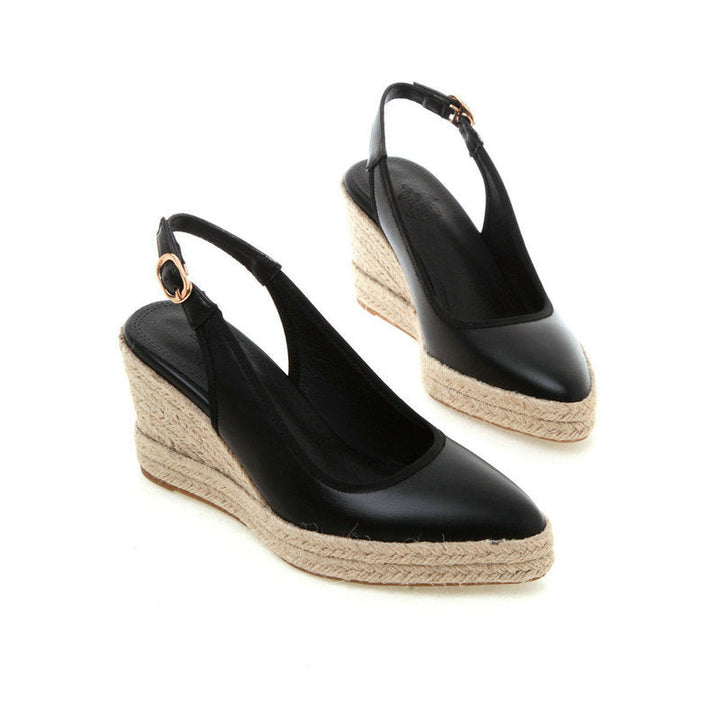 Women's pointed closed toe espadrille wedge sandals Women's slingback espadrilles