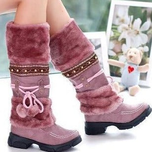 Thickened Fur Winter Warm Martin Boots