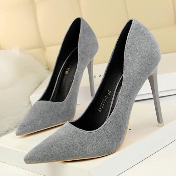 Women's suede high heels sexy pumps