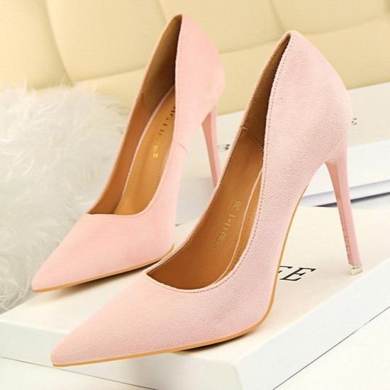 Women's suede high heels sexy pumps