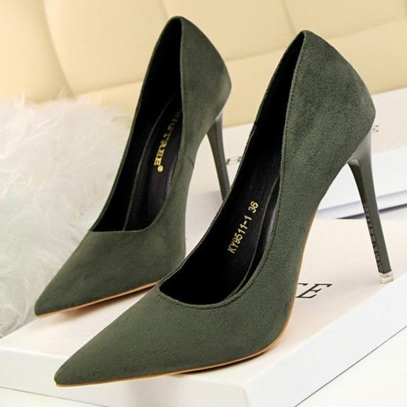 Women's suede high heels sexy pumps