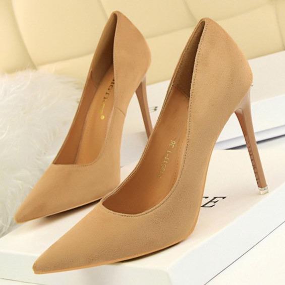 Women's suede high heels sexy pumps