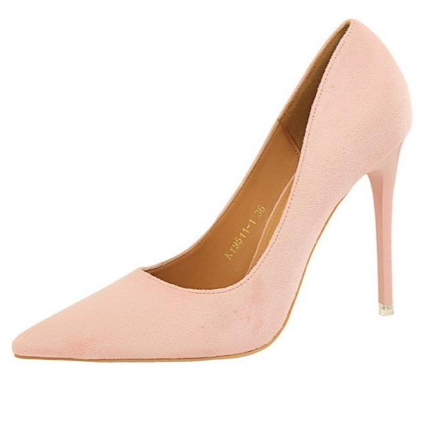 Women's suede high heels sexy pumps