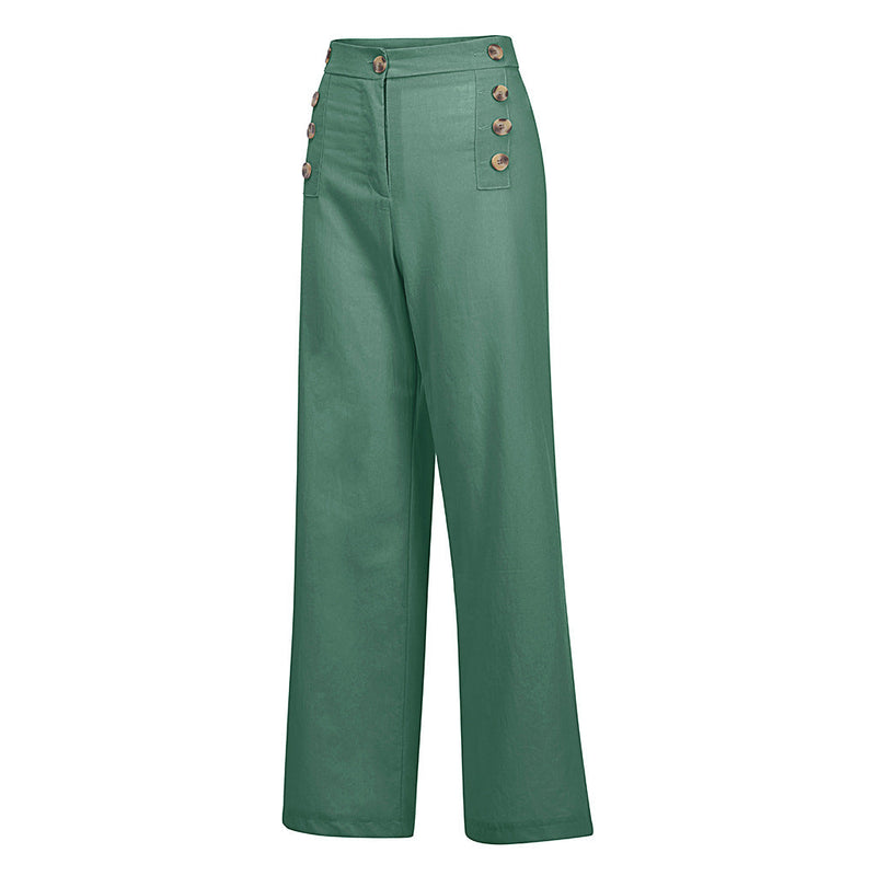 Women's solid color wide leg pants spring summer pants