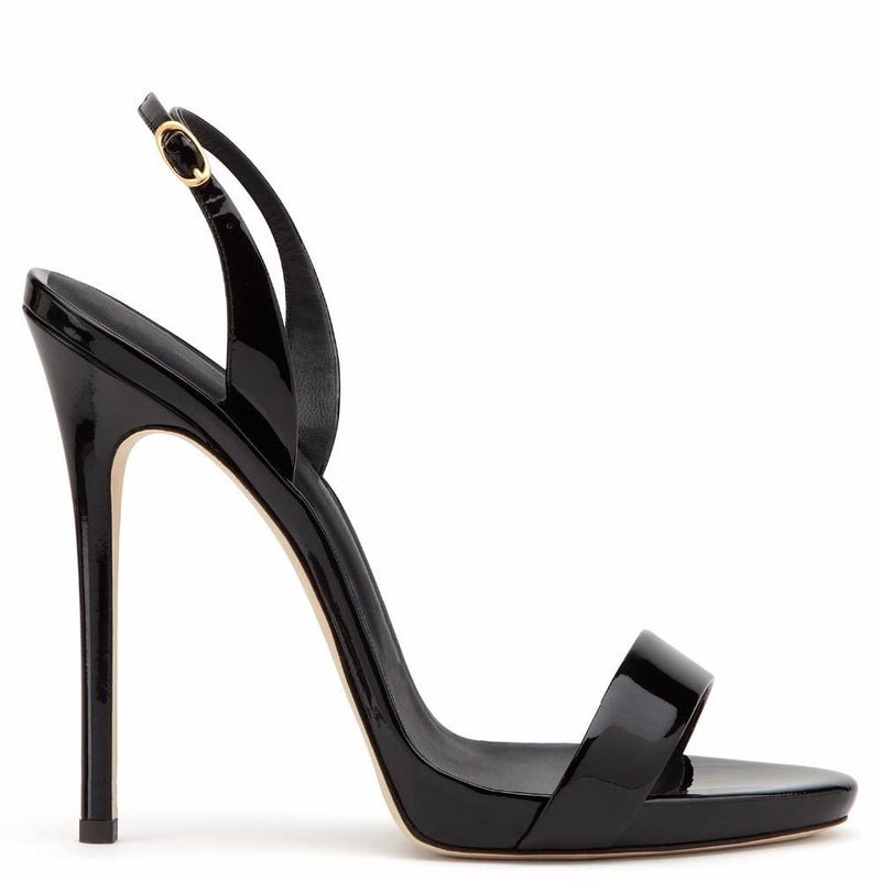 Women's sexy metallic super high slingback heels sandals