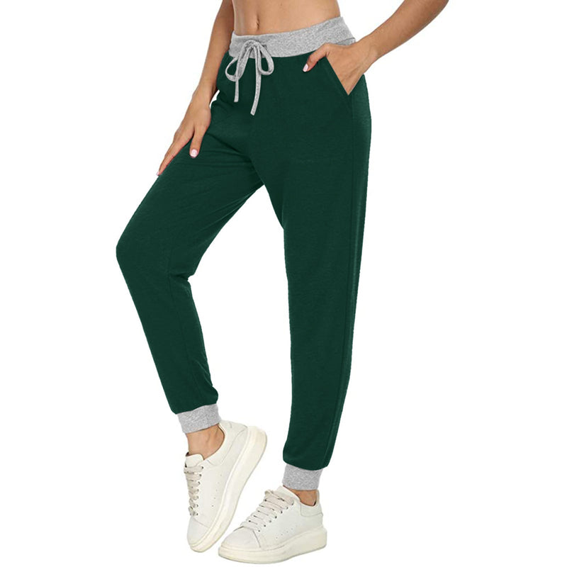Women's drawstring elastic waistband sweatpants casual lounge pants with pockets