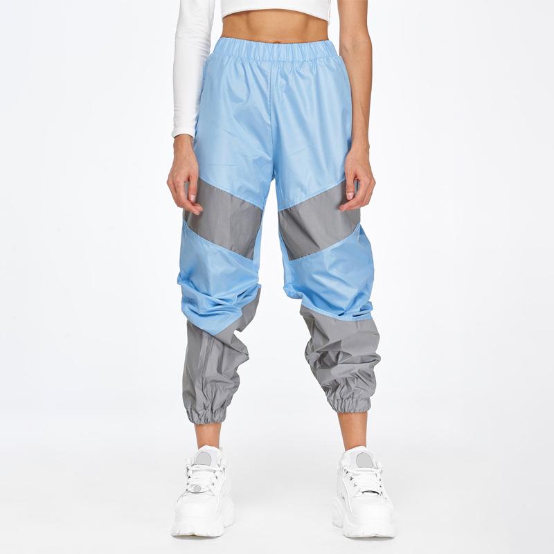Women's patchwork reflective joggers for night running