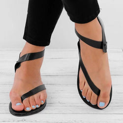 Women Ankle Wrap Strappy Flat Sandals - fashionshoeshouse
