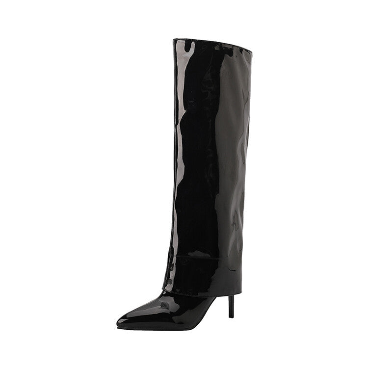 Women's trouser leg boots new fashion stiletto heels pointed toe boots Fall winter boots