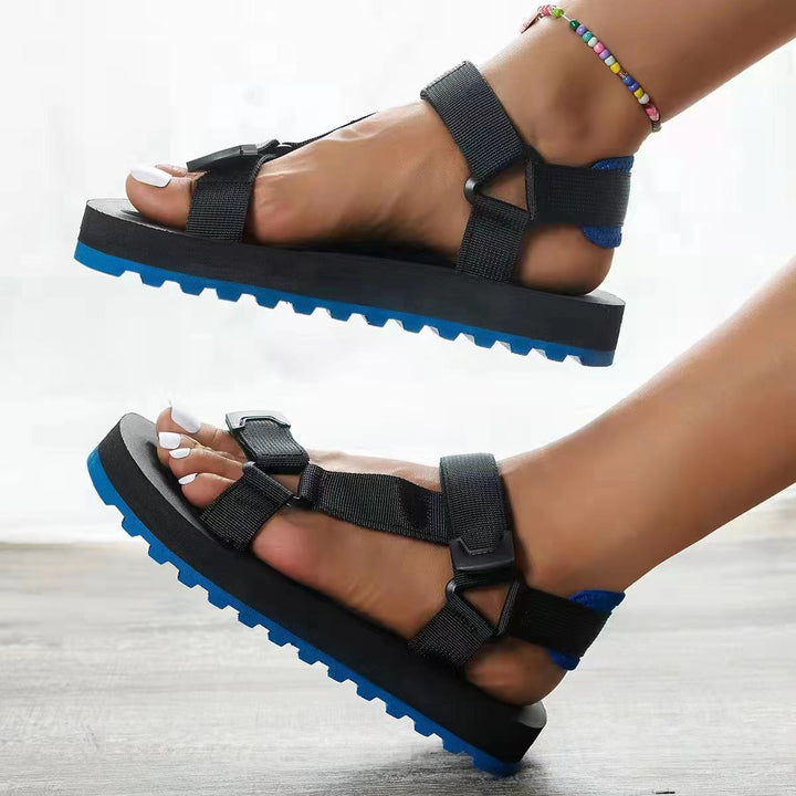 Women's velcro platform sandals strappy sports sandals Cute beach sandals
