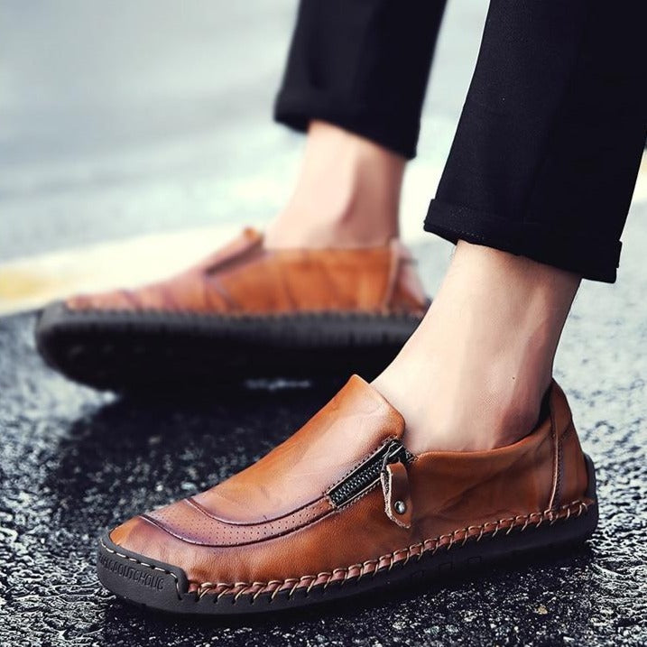 Mens casual loafers slip on dress loafers comfy driver shoes all season flats