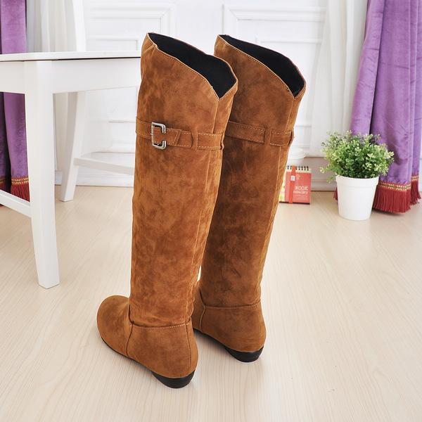 Thigh high buckle boots for winter - fashionshoeshouse