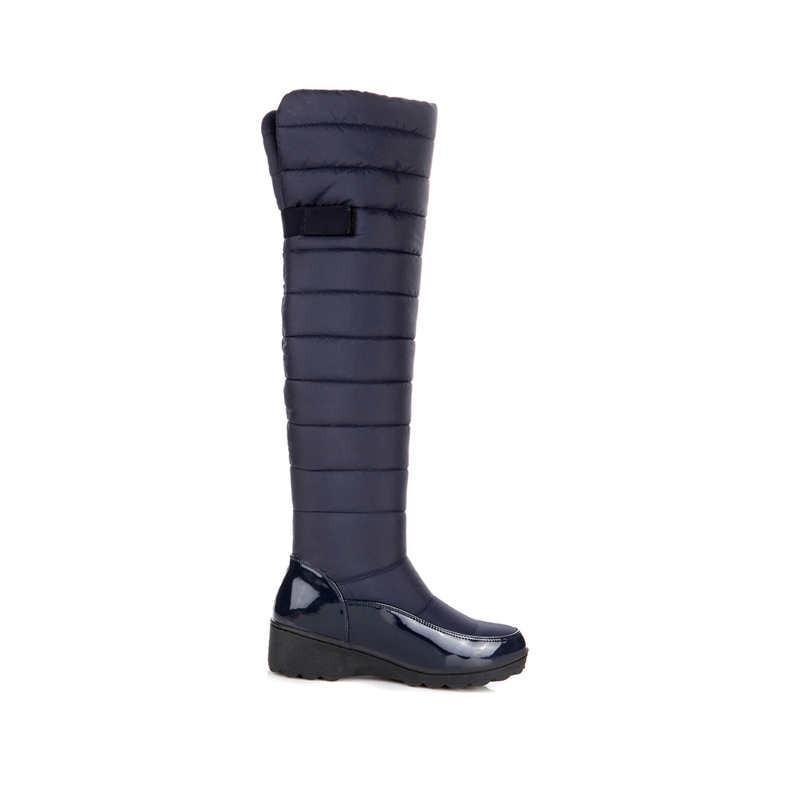 Waterproof Knee High Boots for Women Winter Faux Fur Shoes - fashionshoeshouse
