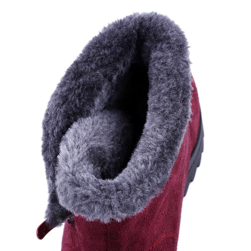 Winter Fur Ankle Boots for Women 3 Colors Non-slip Winter Warm Shoes - fashionshoeshouse