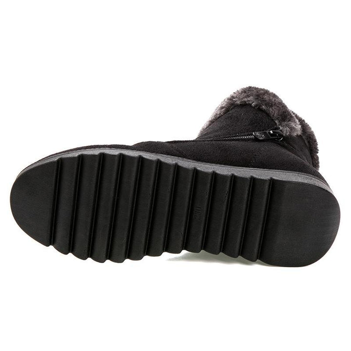 Winter Fur Ankle Boots for Women 3 Colors Non-slip Winter Warm Shoes - fashionshoeshouse