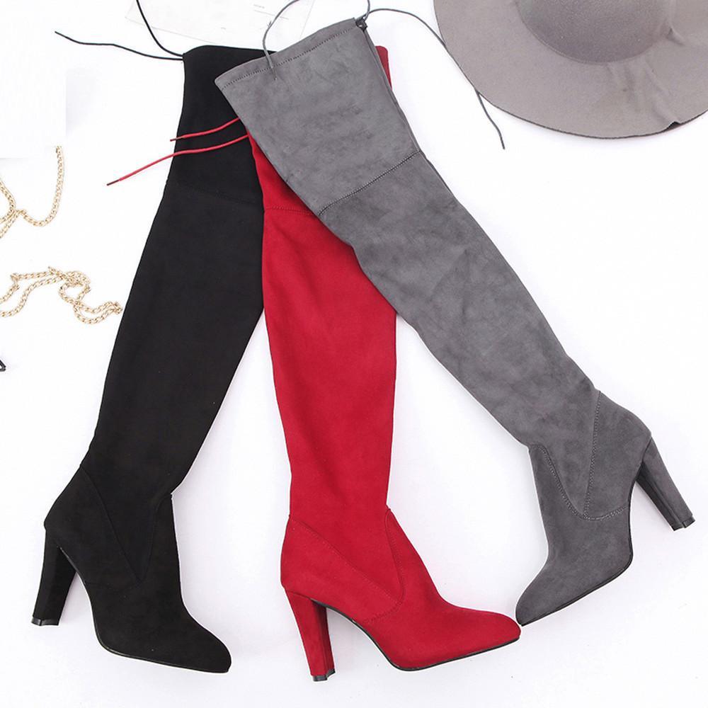 Slim Thigh High Boots for Women Slim Warm Shoes for Women - fashionshoeshouse