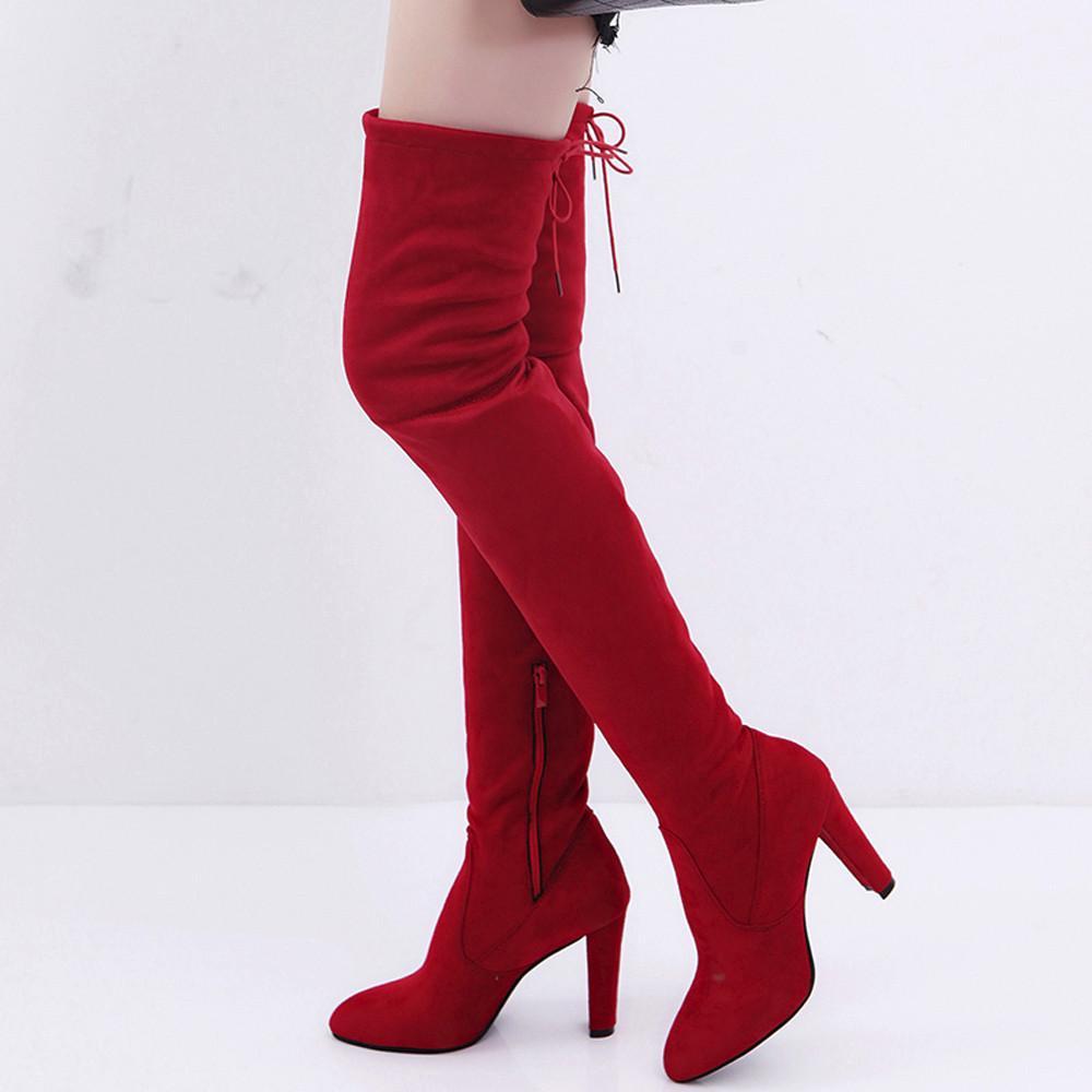 Slim Thigh High Boots for Women Slim Warm Shoes for Women - fashionshoeshouse