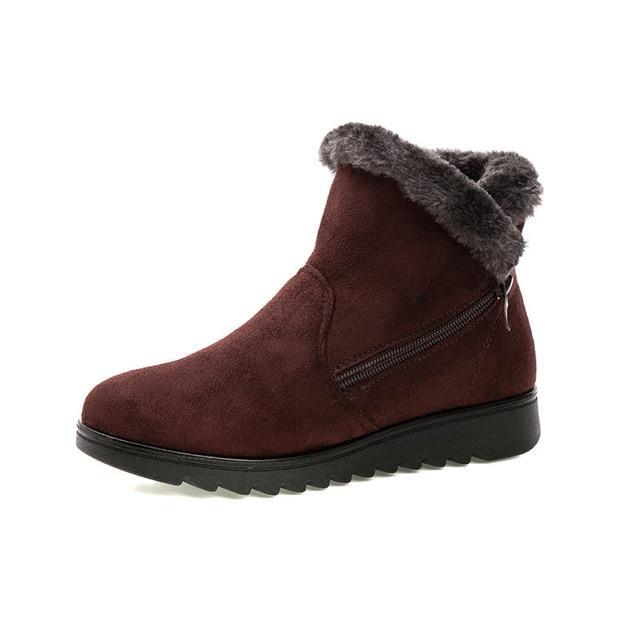 Winter warm slip-resistant platform snow boots - fashionshoeshouse