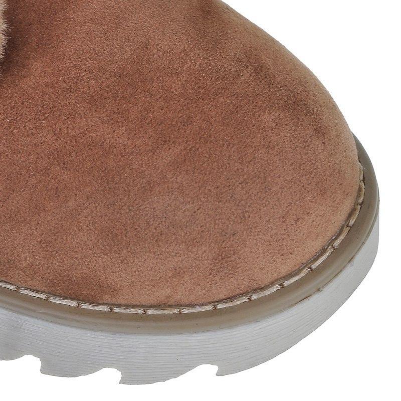 Lace up Warm Fur Platform Winter Boots - fashionshoeshouse