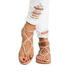 Women Sandals Plus Size Gladiator Sandals Summer Shoes Female Beach Flat Sandals Shoes Women - fashionshoeshouse